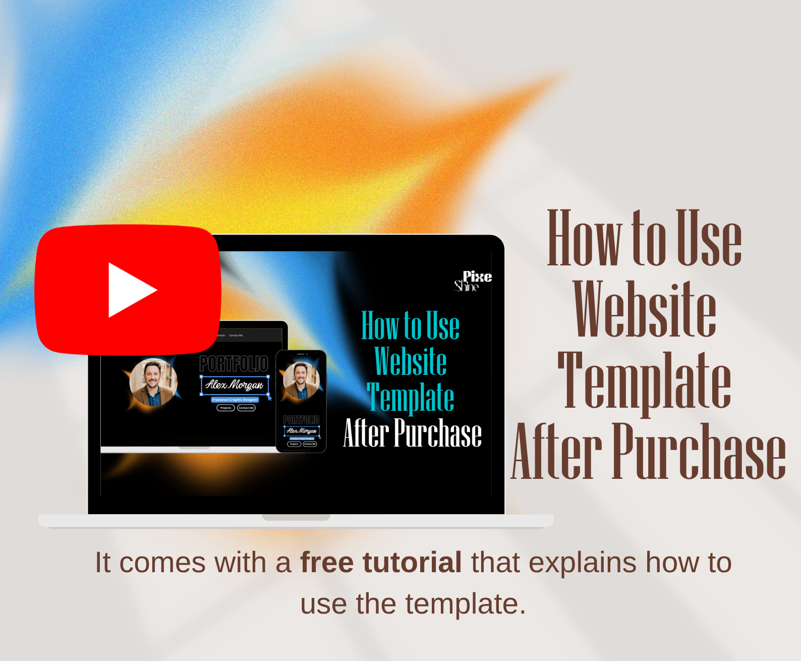 Modern Portfolio Website Template – Editable Canva Website