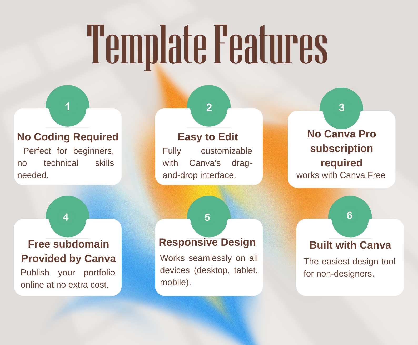 Modern Portfolio Website Template – Editable Canva Website