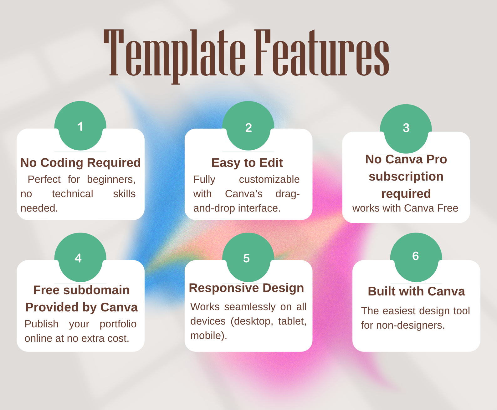 Creative Portfolio Website for Freelance Graphic Designers (Canva Template)