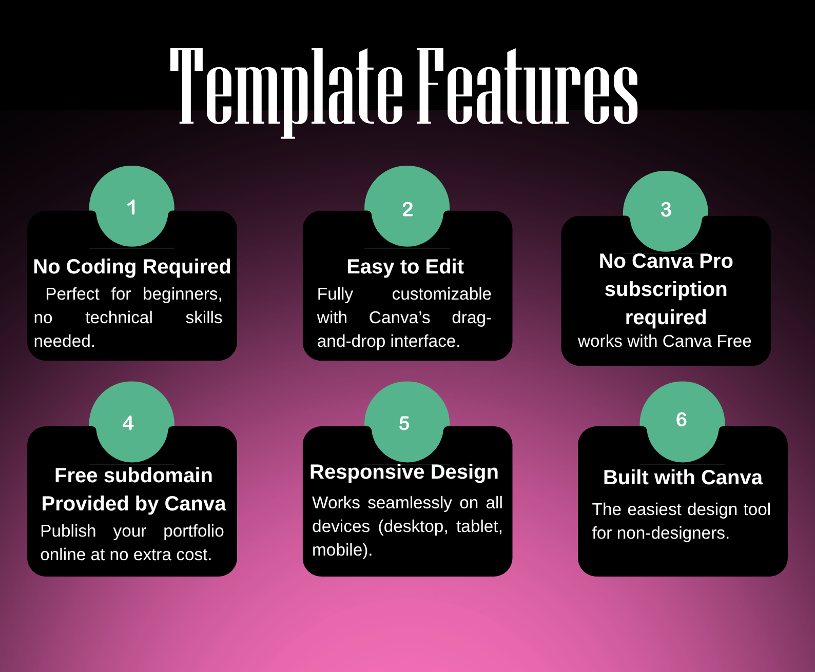 Canva Portfolio Website Template for Freelance Designers & Creatives