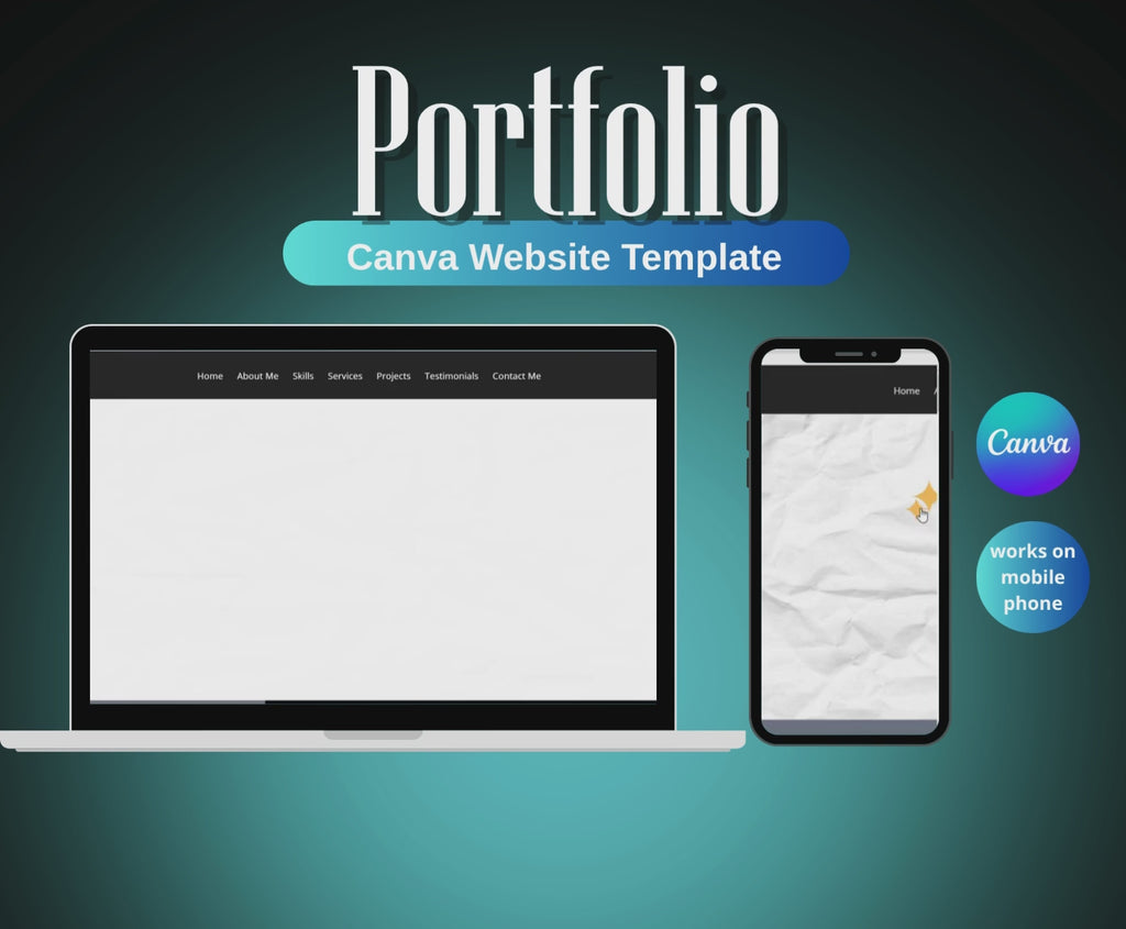 Canva Portfolio Website Template for Freelance Designers & Creatives
